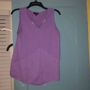 Purple sleeveless blouse